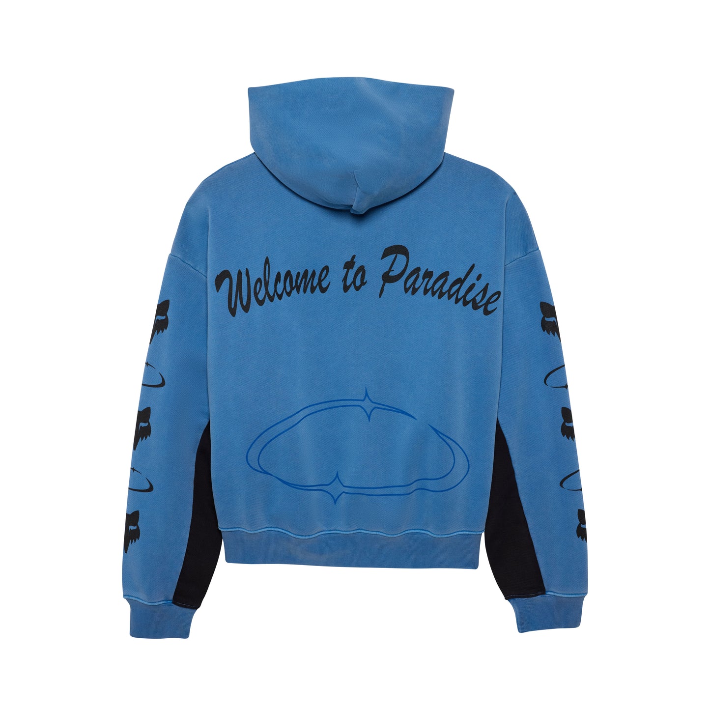 PIT CREW ZIP UP HOODIE IN MIDNIGHT BLUE/BLACK