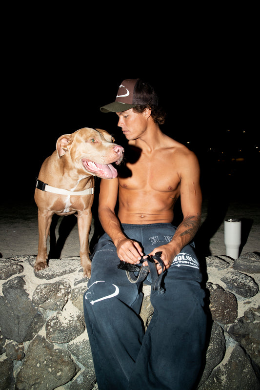 Logo Toss Sweatpant in Black