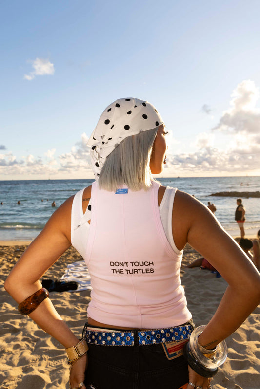 Don't Touch The Turtles Tank In Barely Pink