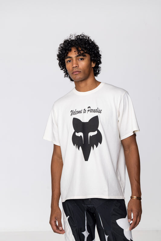 WTP FOX BOX TEE IN VINTAGE WHITE