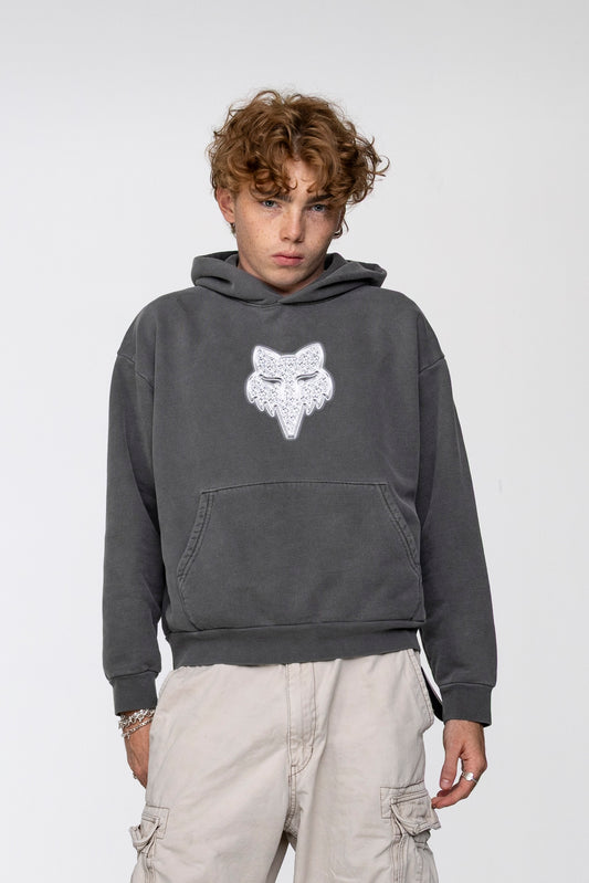 CHROME BOX HOODIE IN BLACK