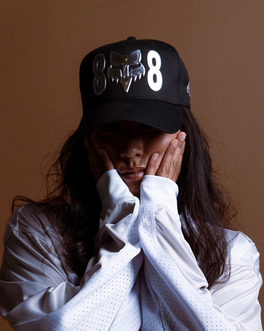 8FOX8 5 PANEL BASEBALL CAP IN BLACK