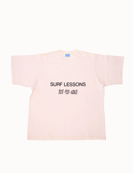 Surfing Sucks Box Tee In Blush Pink