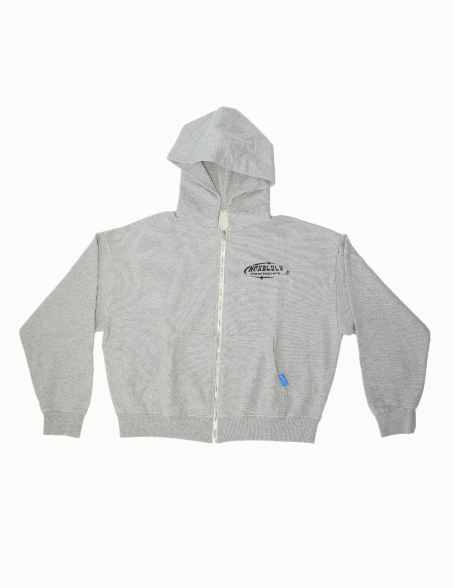 Surfing Sucks Zip Up Hoodie In Heather Grey