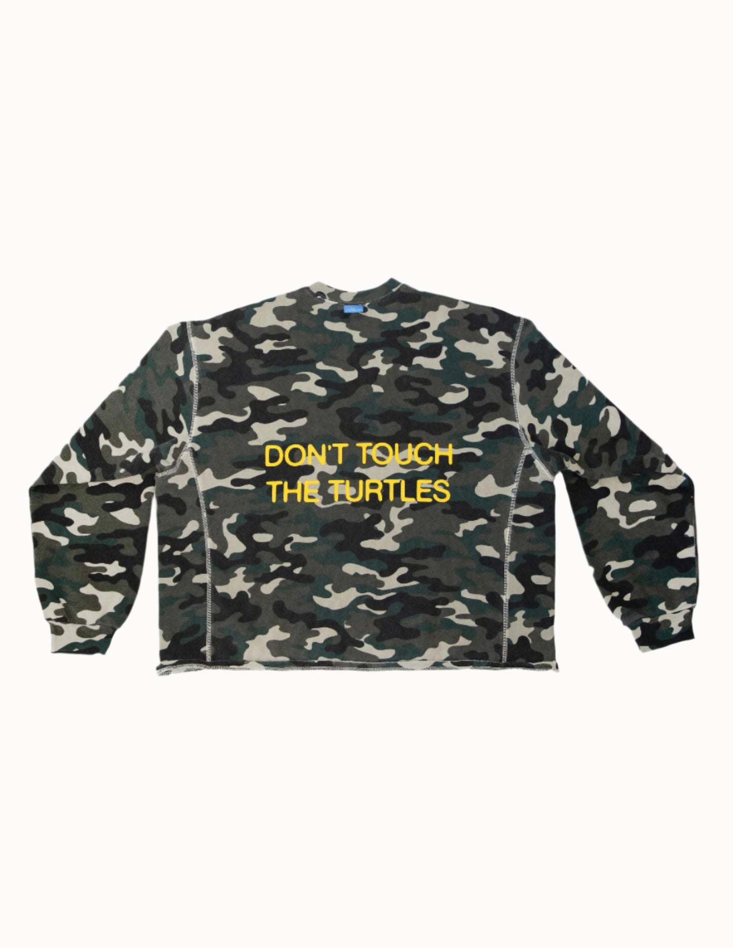 Don't Touch The Turtles Crewneck in Camo