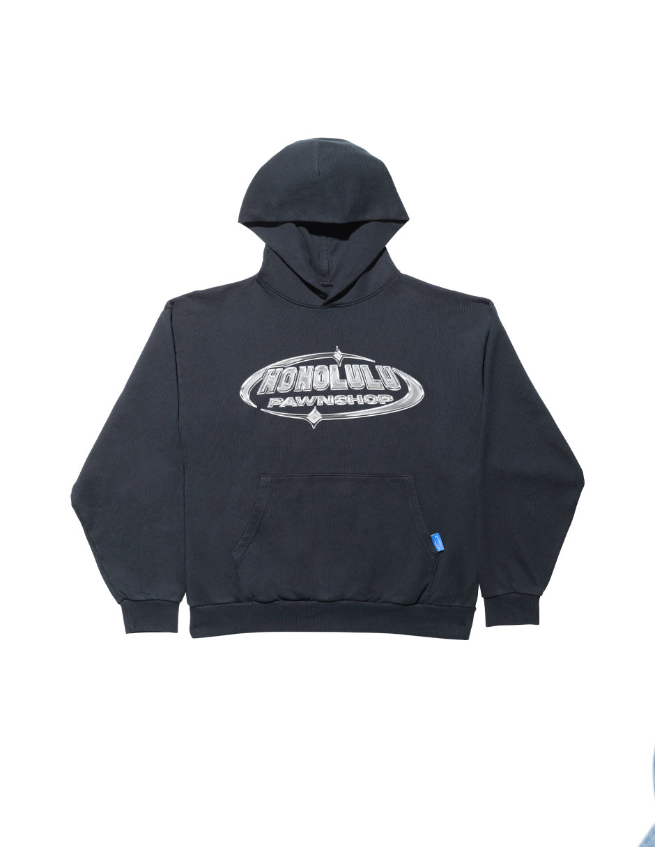 Hero Chrome Pullover Hoodie in Black