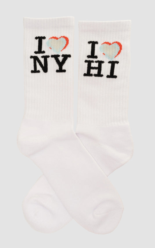 I Heart HI/NY Socks