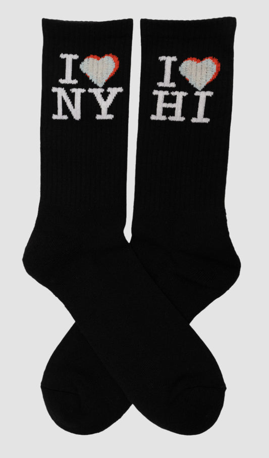 I Heart HI/NY Socks