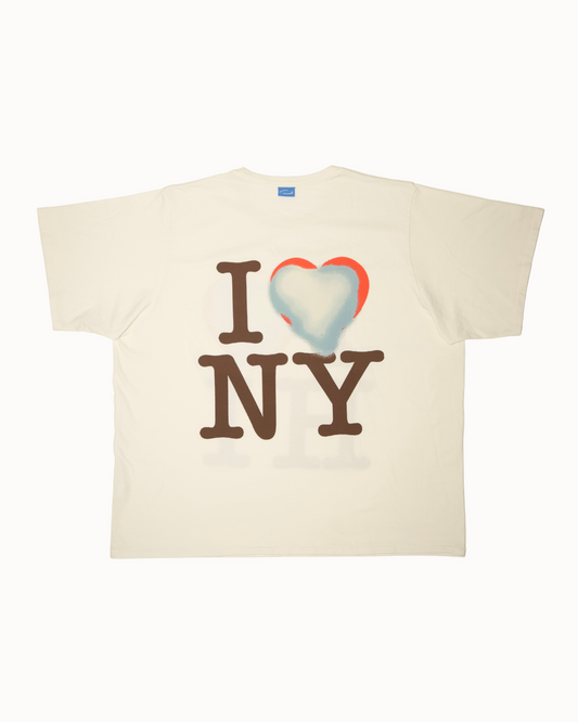 I heart HI/NY Box Tee In Coconut Milk