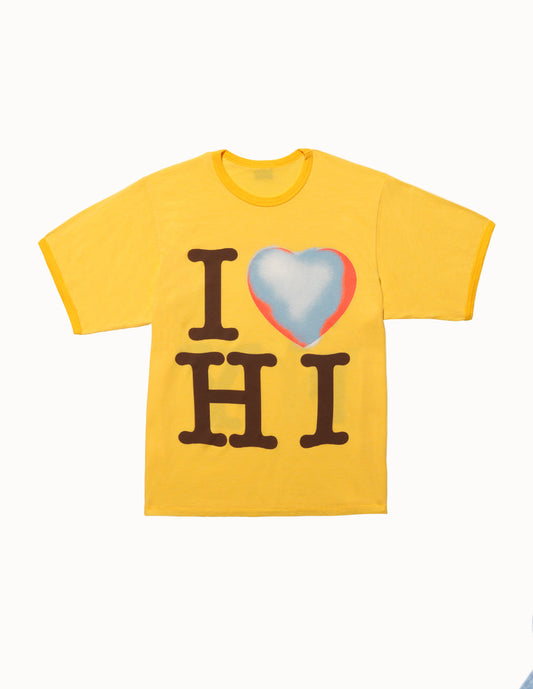 I Heart HI/NY ringer Tee In Sunstruck