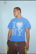 I Heart Box Tee In Sonic Blue
