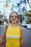 ABC Hibiscus Lady Tank In Pastel Yellow