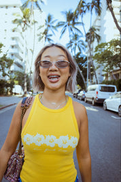 ABC Hibiscus Lady Tank In Sunstruck