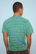 1-800 Surfing Sucks Box Tee In Summer Green