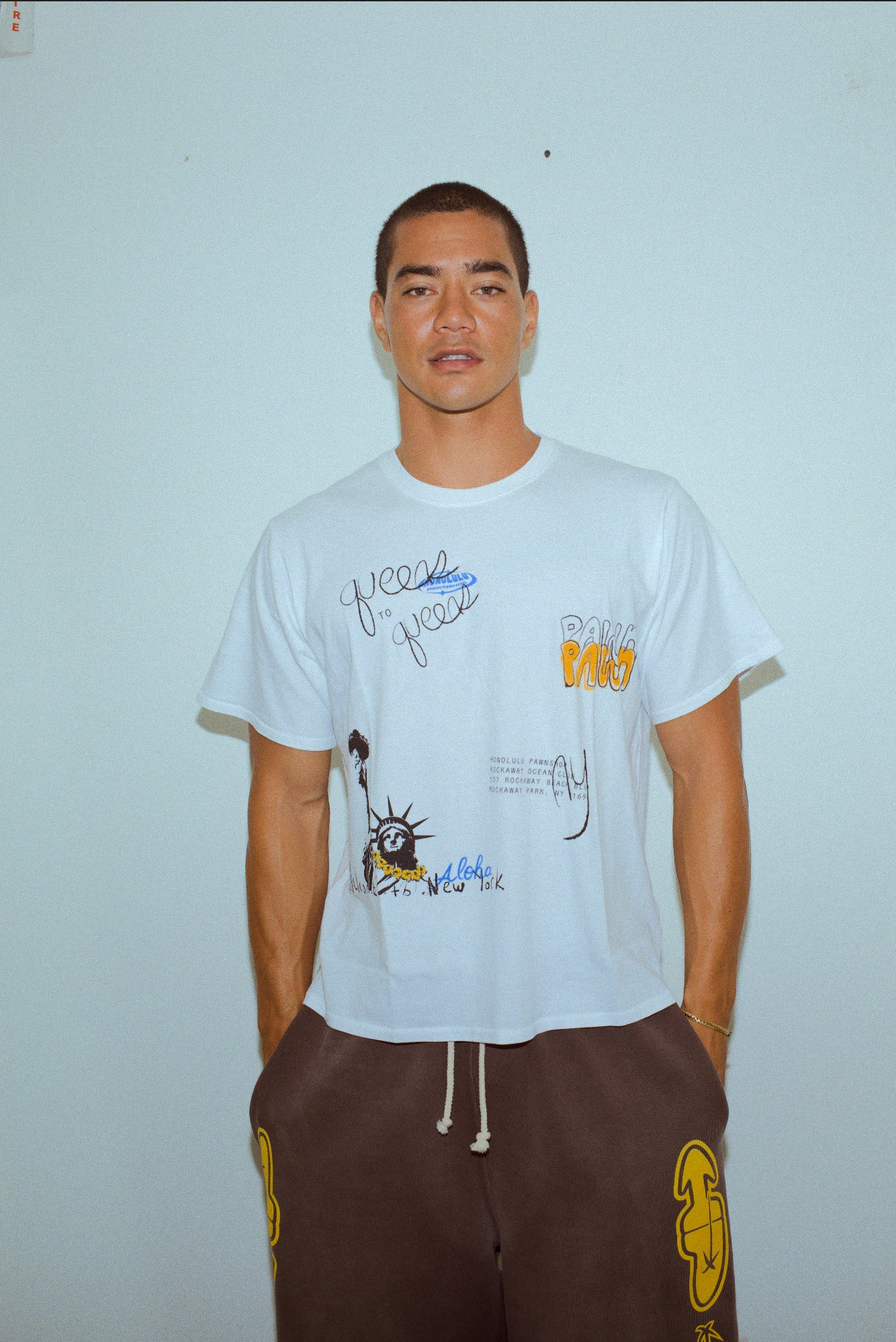 Tattoo Box Tee In Optic White