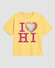 I Heart Box Tee In Sunstruck/Sweet Pink