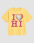 I Heart Box Tee In Sunstruck/Sweet Pink