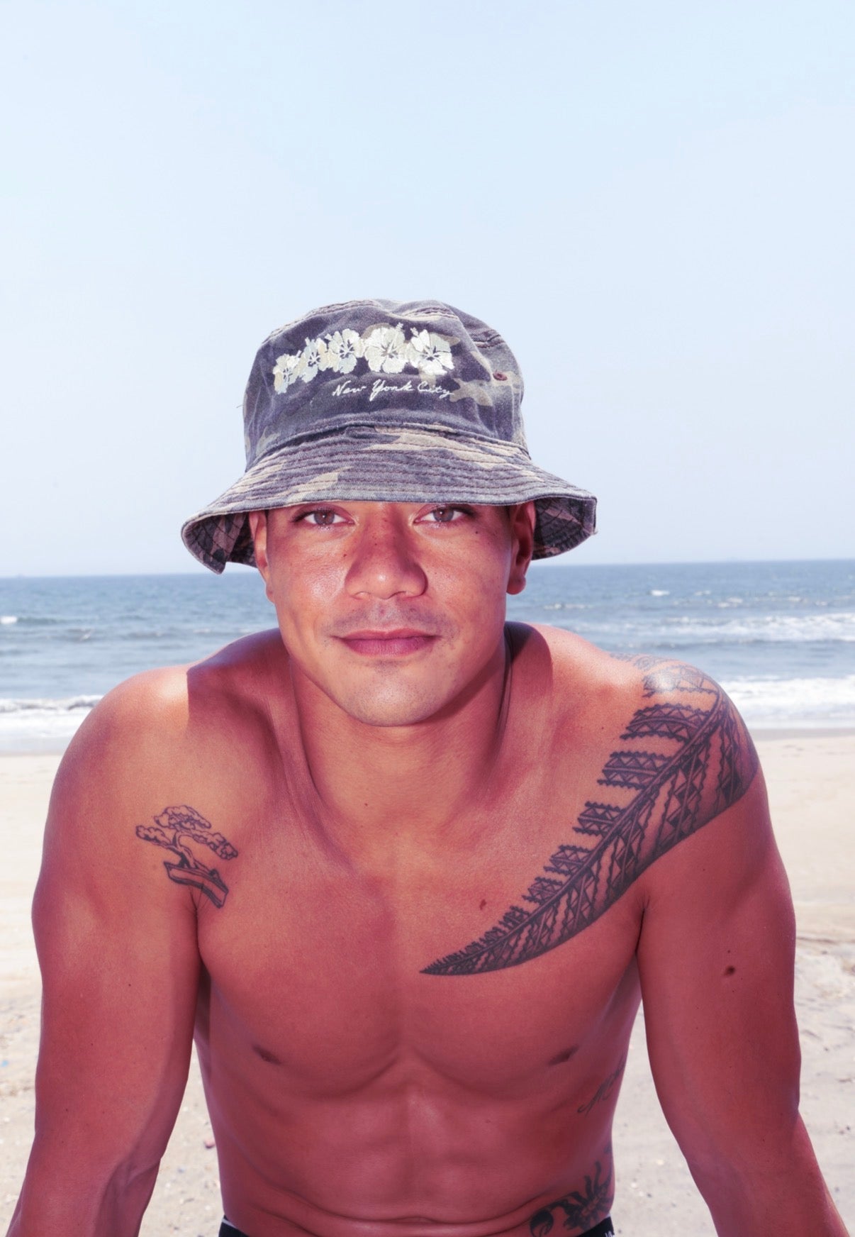 Camo Hibiscus Bucket Hat In Camo