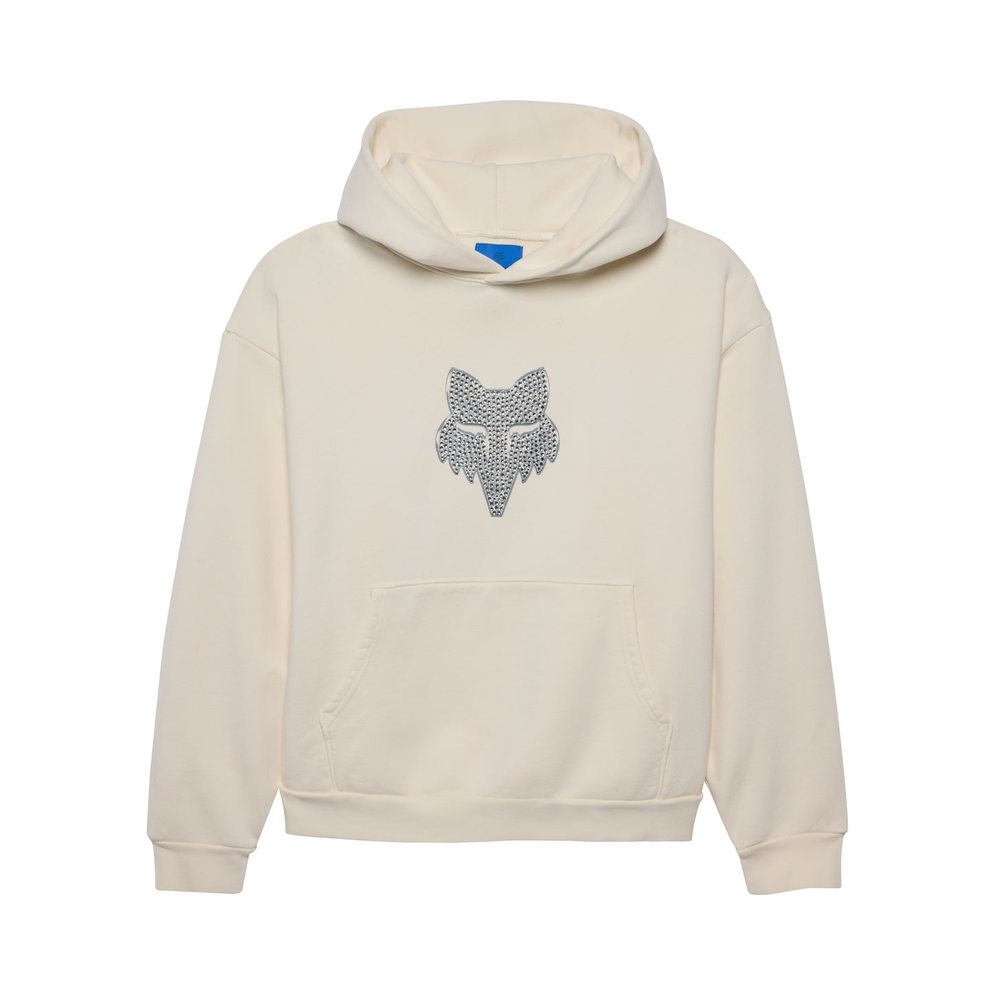 BEDAZZLED BOX HOODIE IN COCONUT