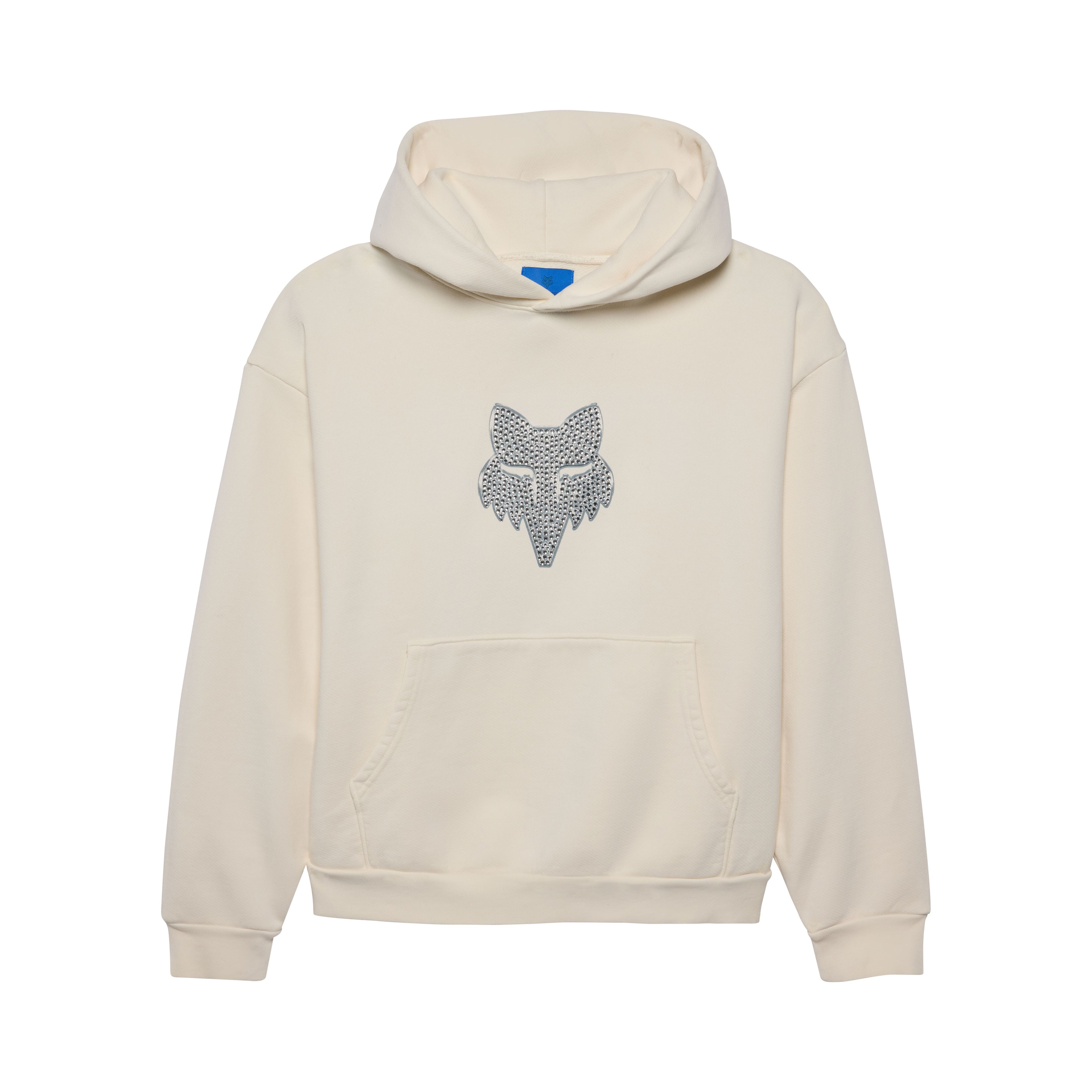 BEDAZZLED BOX HOODIE IN COCONUT
