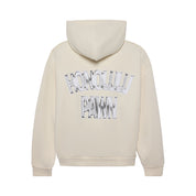 BEDAZZLED BOX HOODIE IN COCONUT
