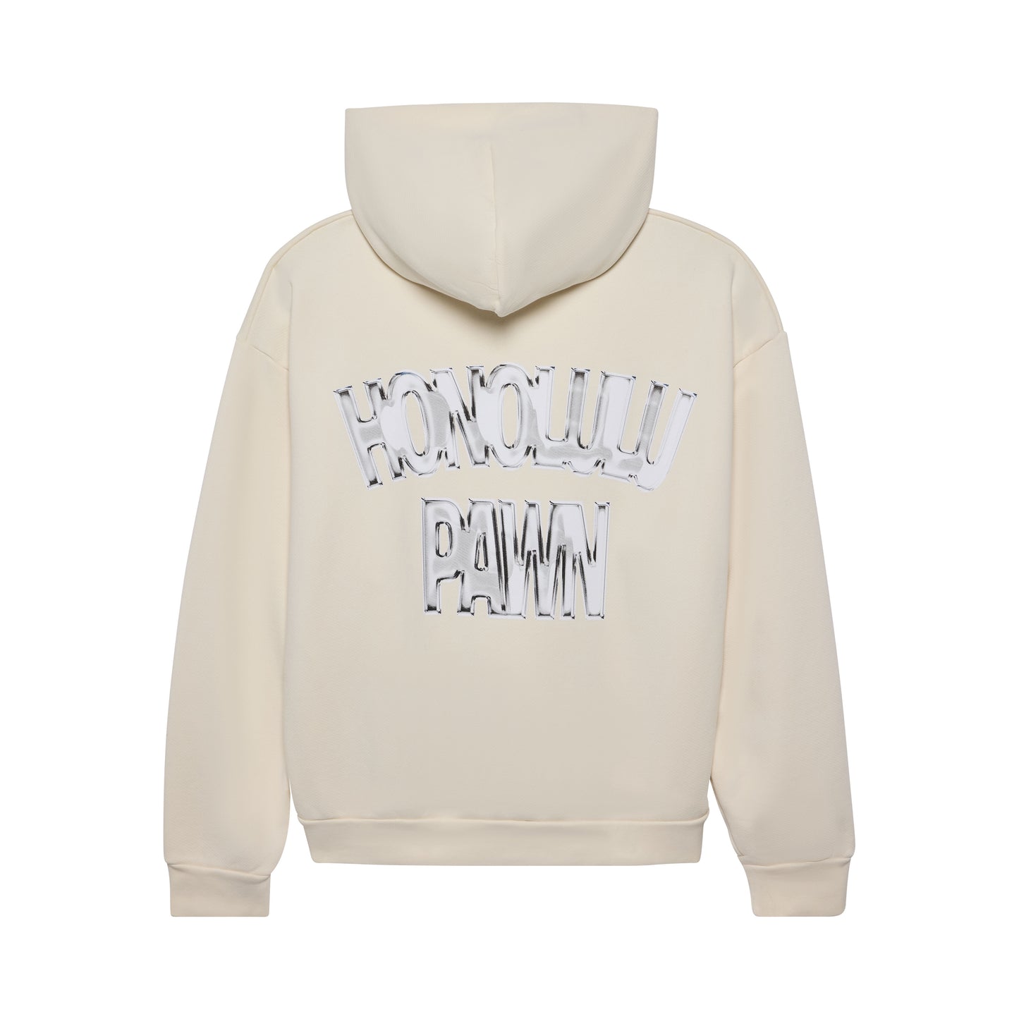 BEDAZZLED BOX HOODIE IN COCONUT