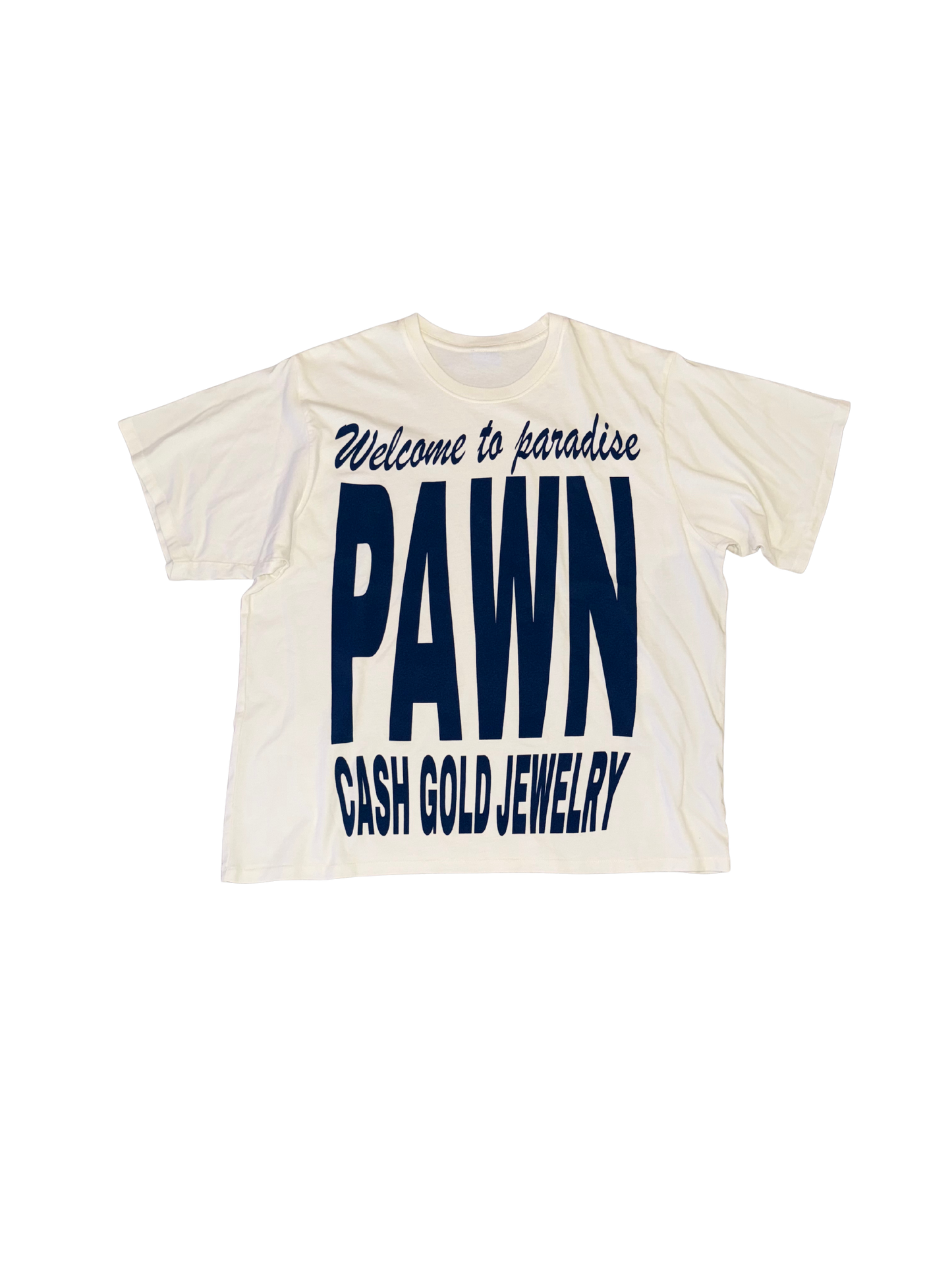 Welcome to Paradise Box Tee in Coconut Milk