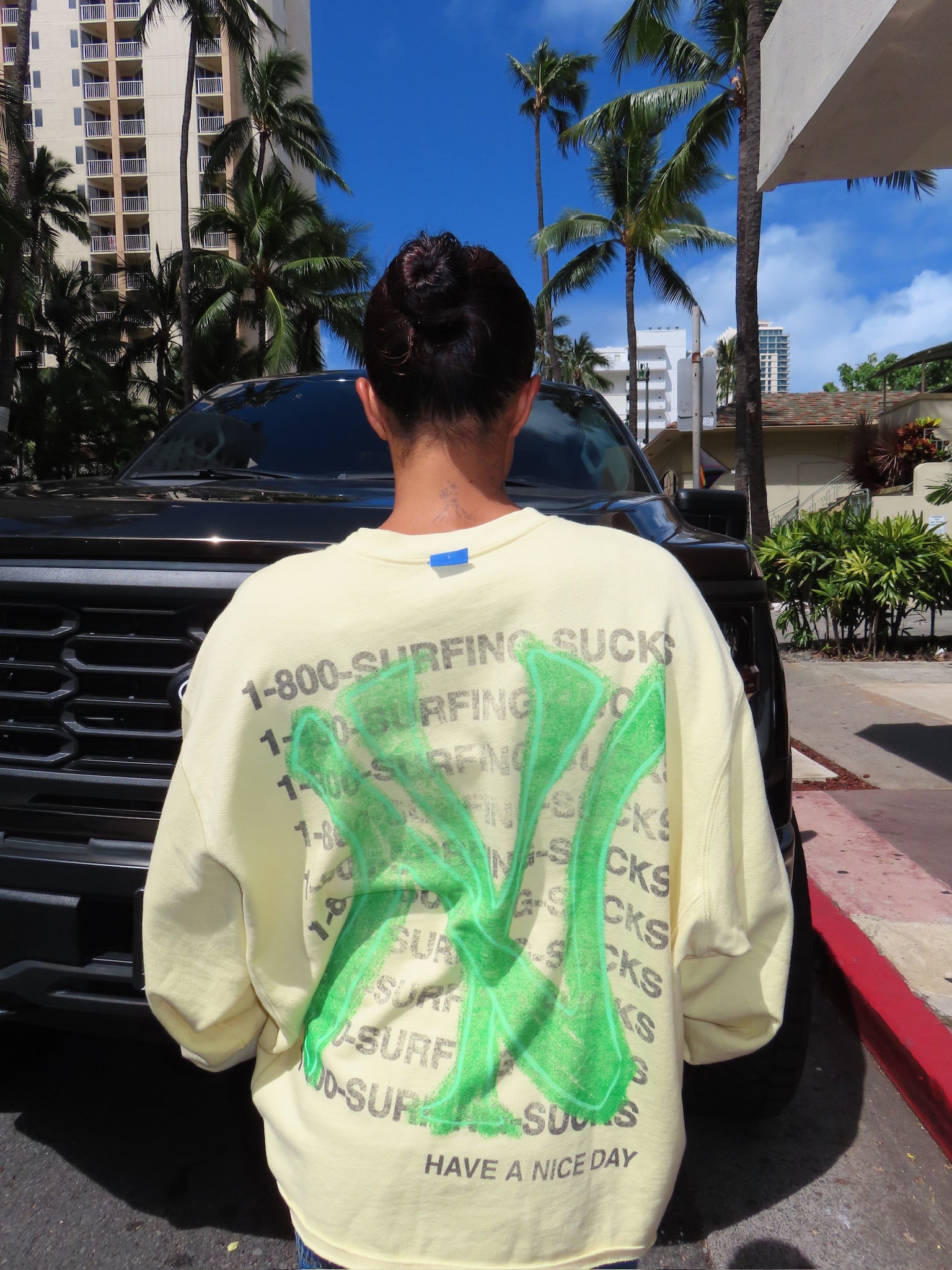 Boardwalk Crewneck In Pastel Yellow