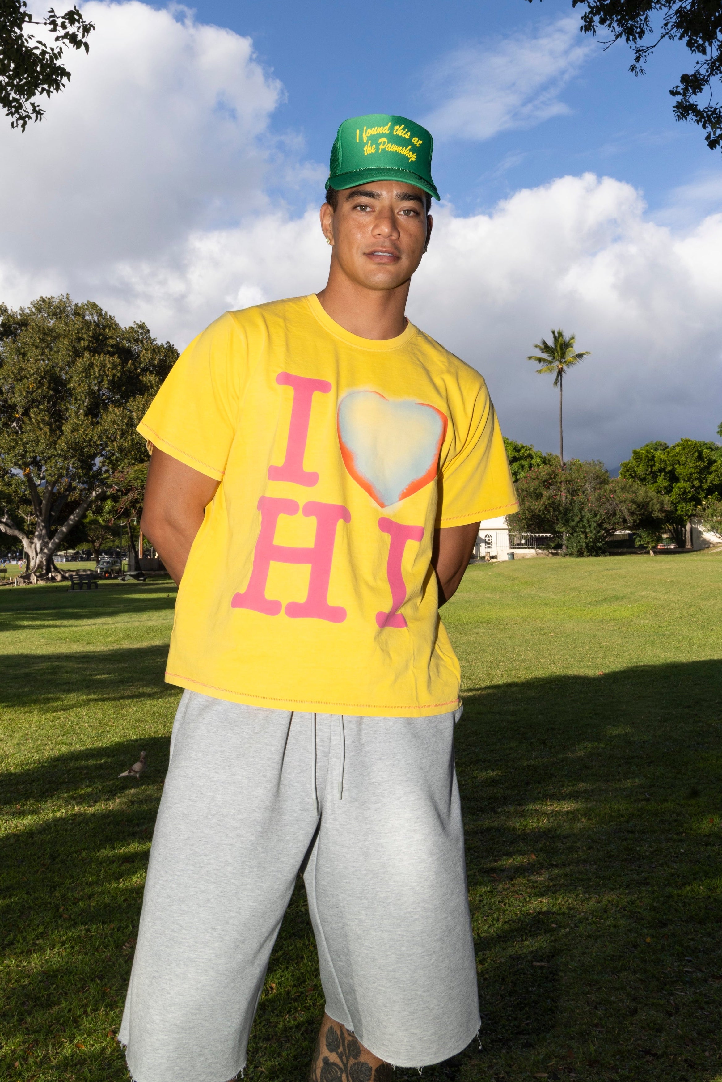 I Heart Box Tee In Sunstruck