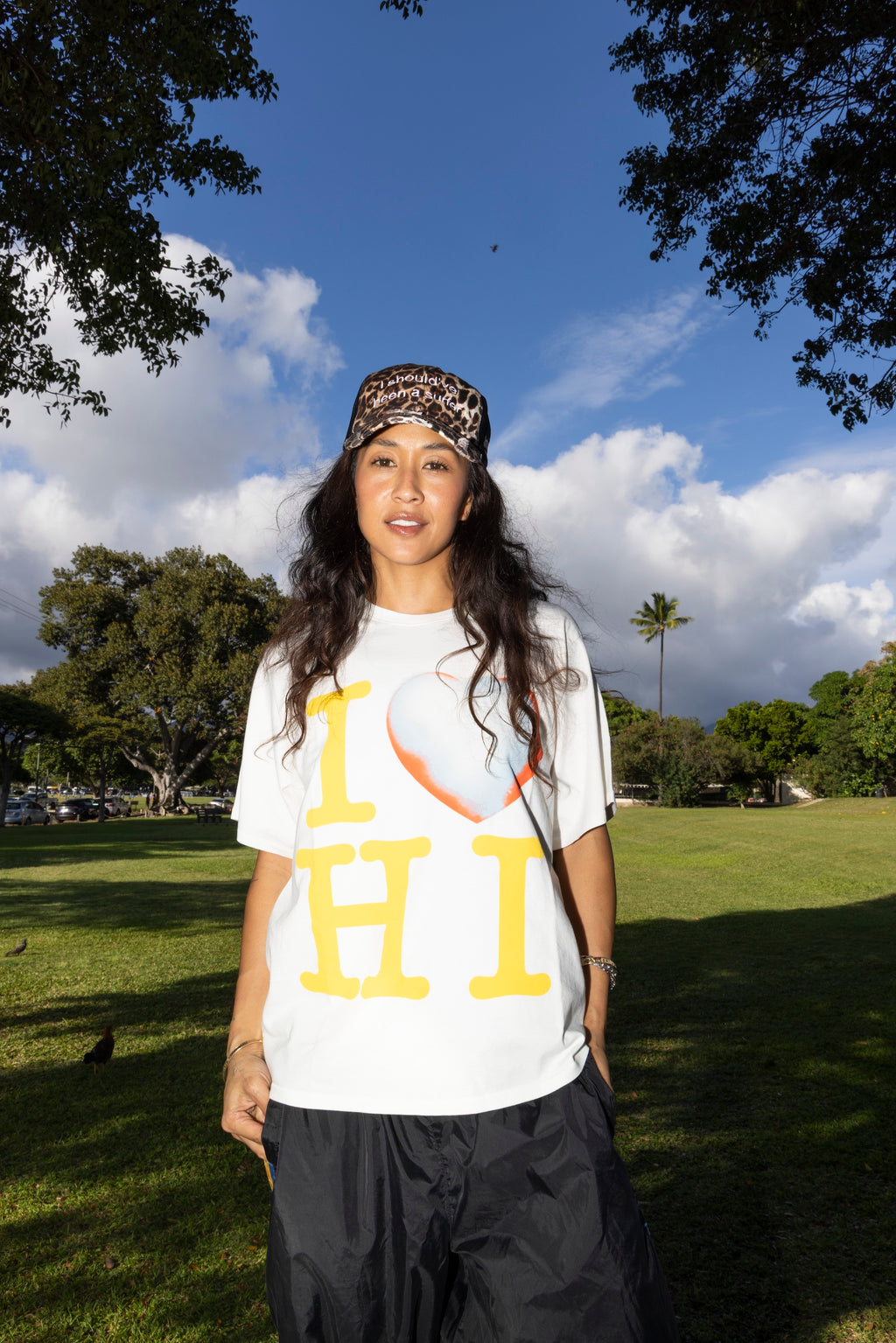 I Heart Box Tee In Coconut/Sunstruck