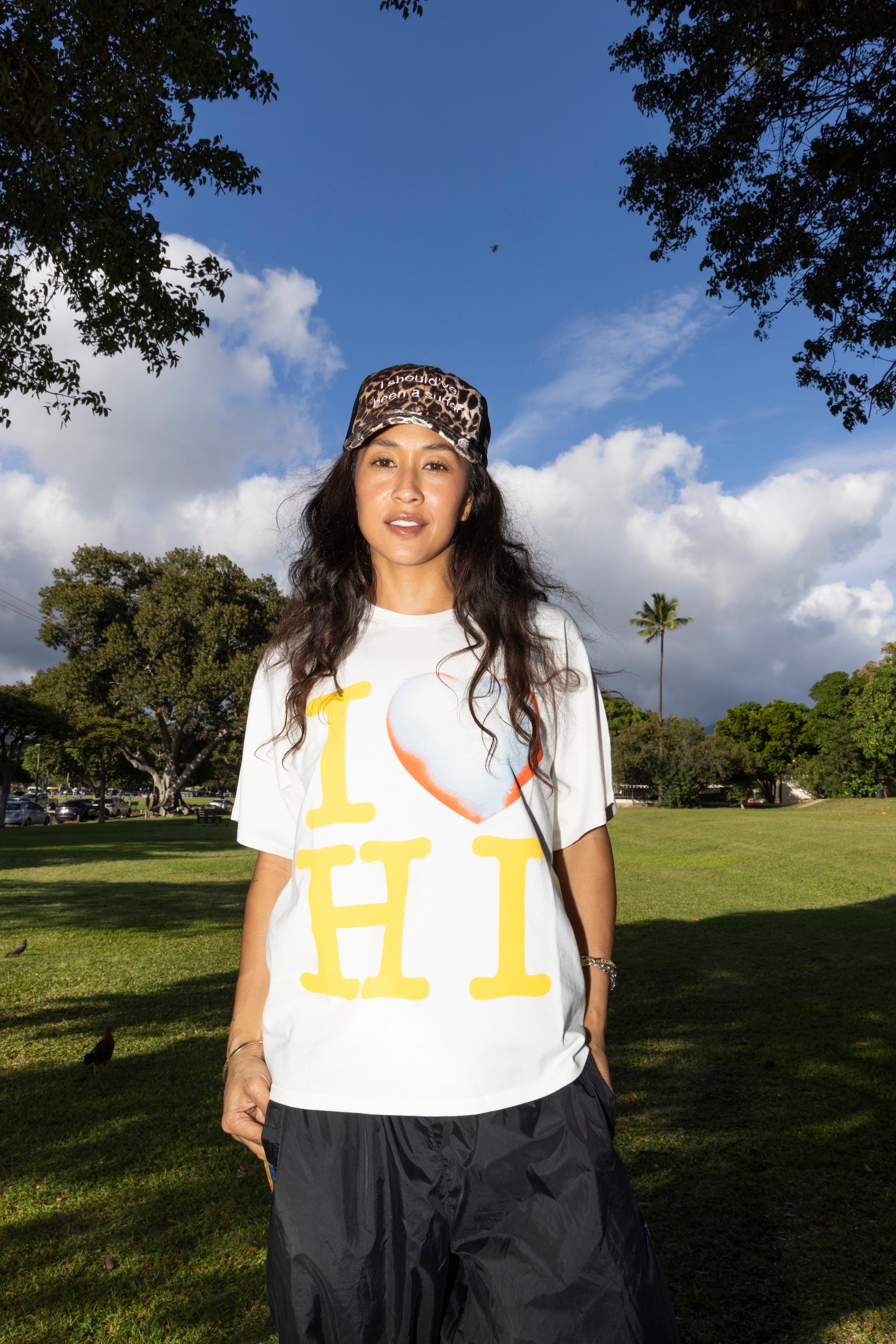 I Heart Box Tee In Coconut/Sunstruck