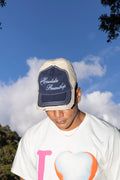 Stitched Up Dad Hat In Navy/Navy White