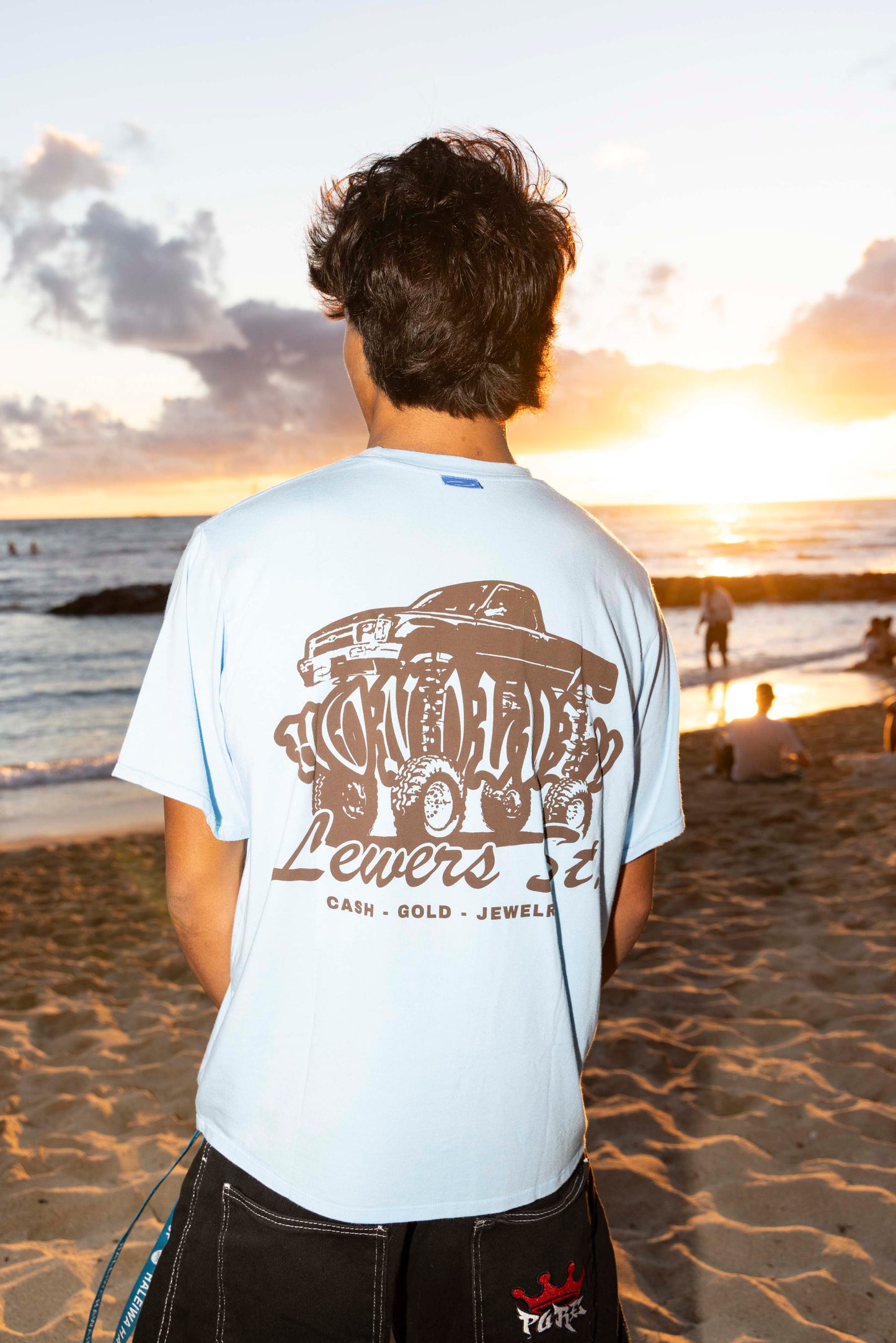 Lifted HONOLULU Butter Box Tee in Blue