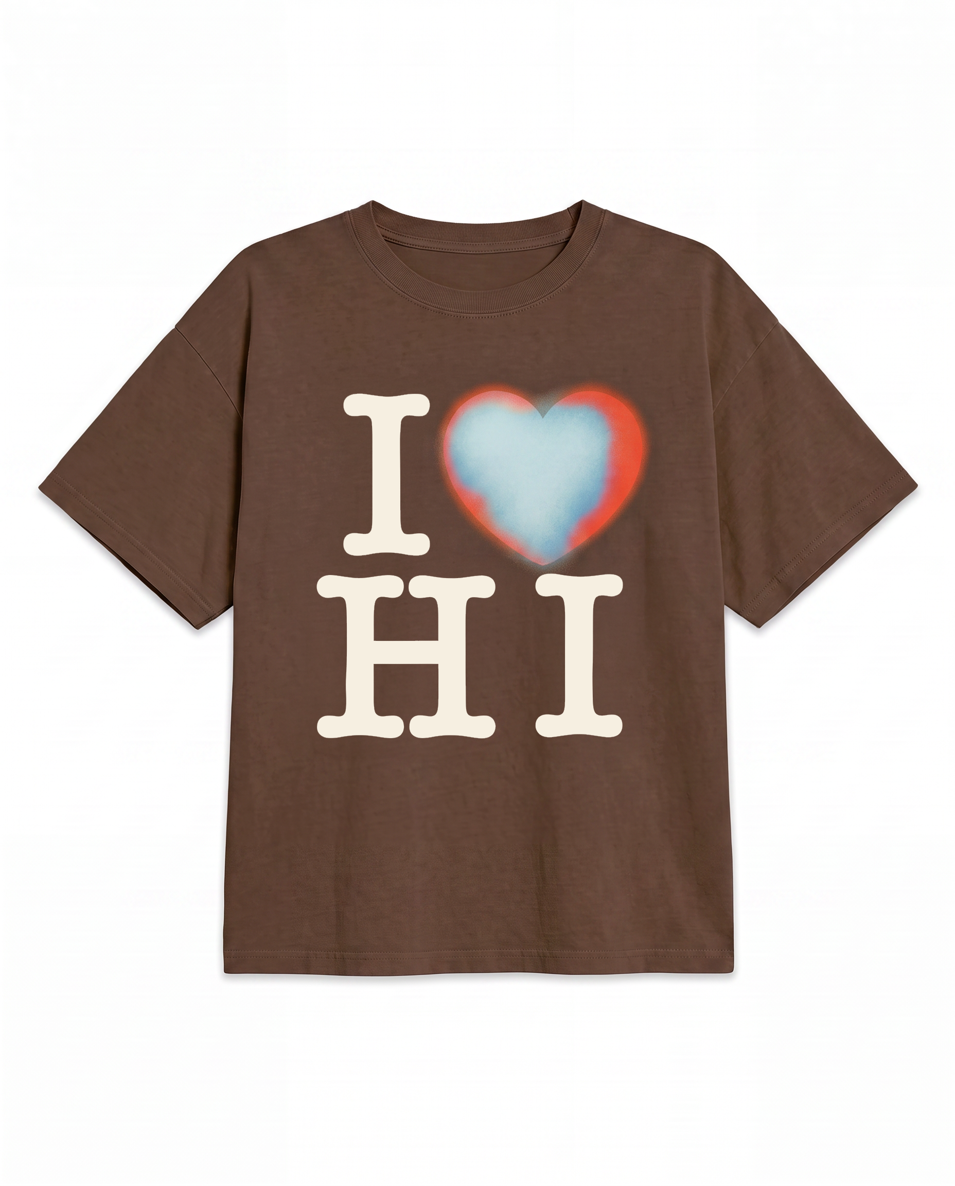 I Heart Box Tee In Downtown Brown