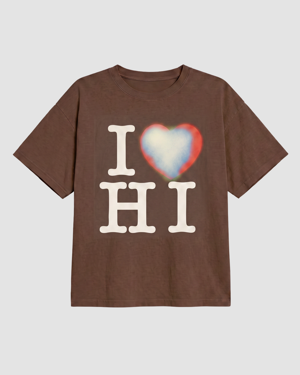 I Heart Box Tee In Downtown Brown
