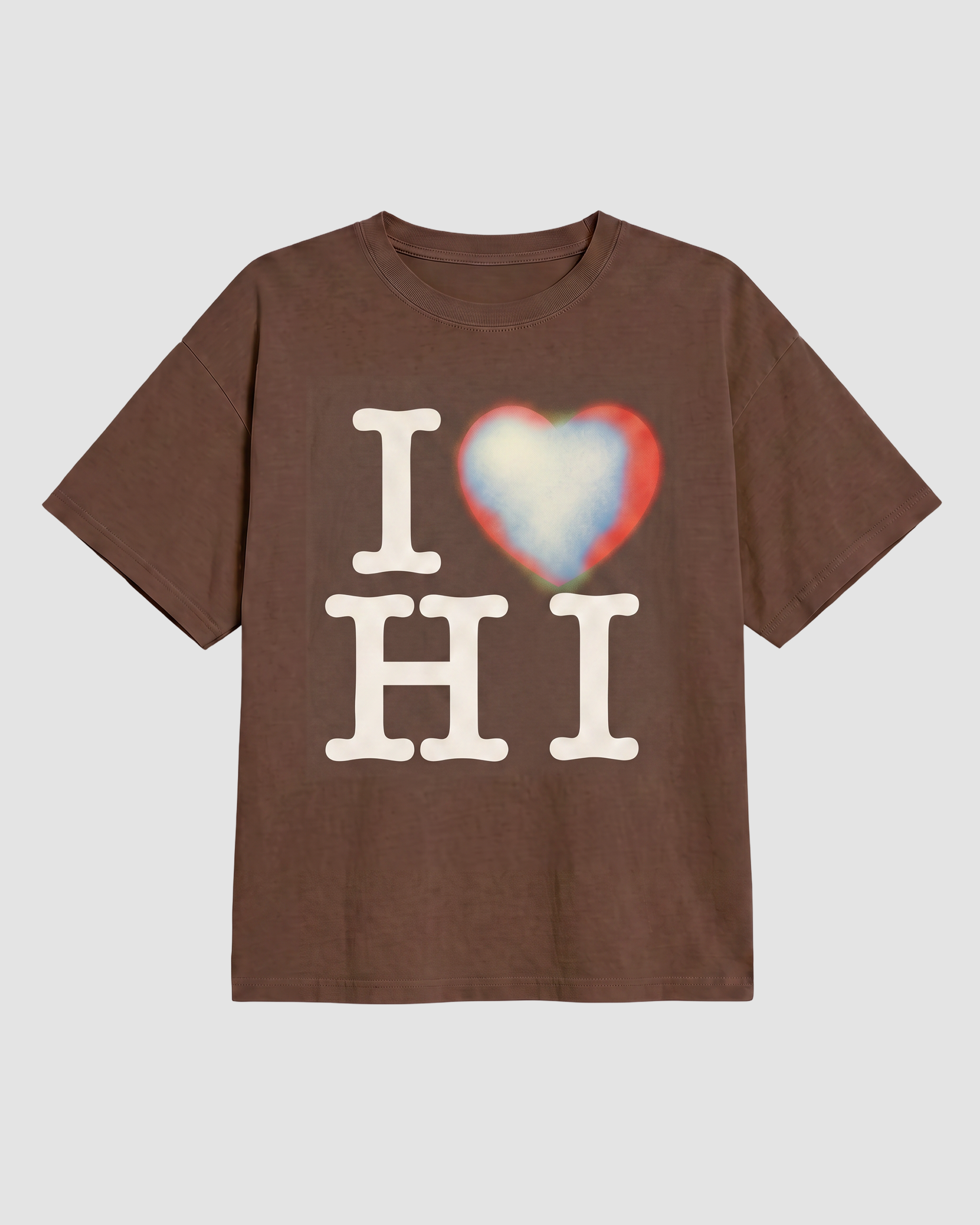 I Heart Box Tee In Downtown Brown