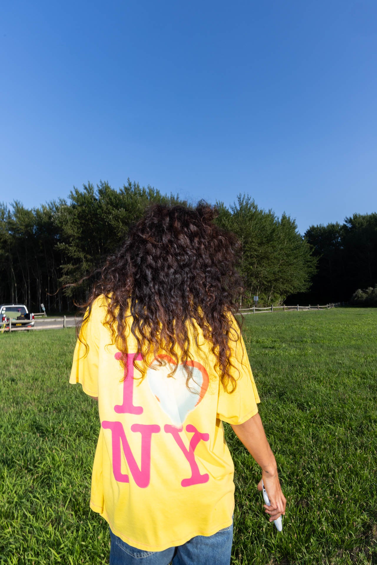 I Heart Box Tee In Sunstruck/Sweet Pink