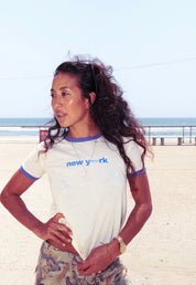 NY Hero Kids Tee In Coconut Milk