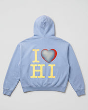 I Heart Hawaii Zip Up In Powder Blue