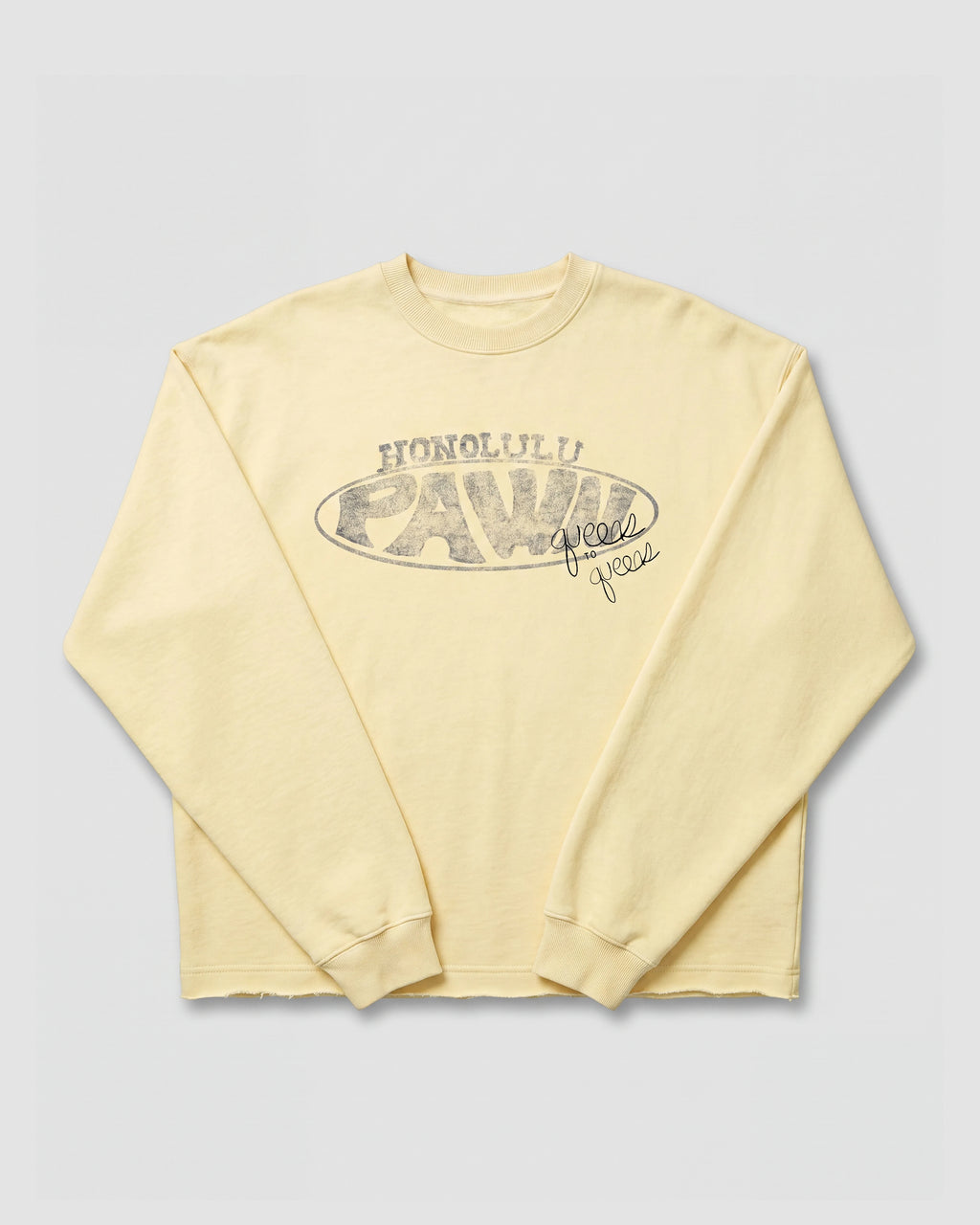 Boardwalk Crewneck In Pastel Yellow