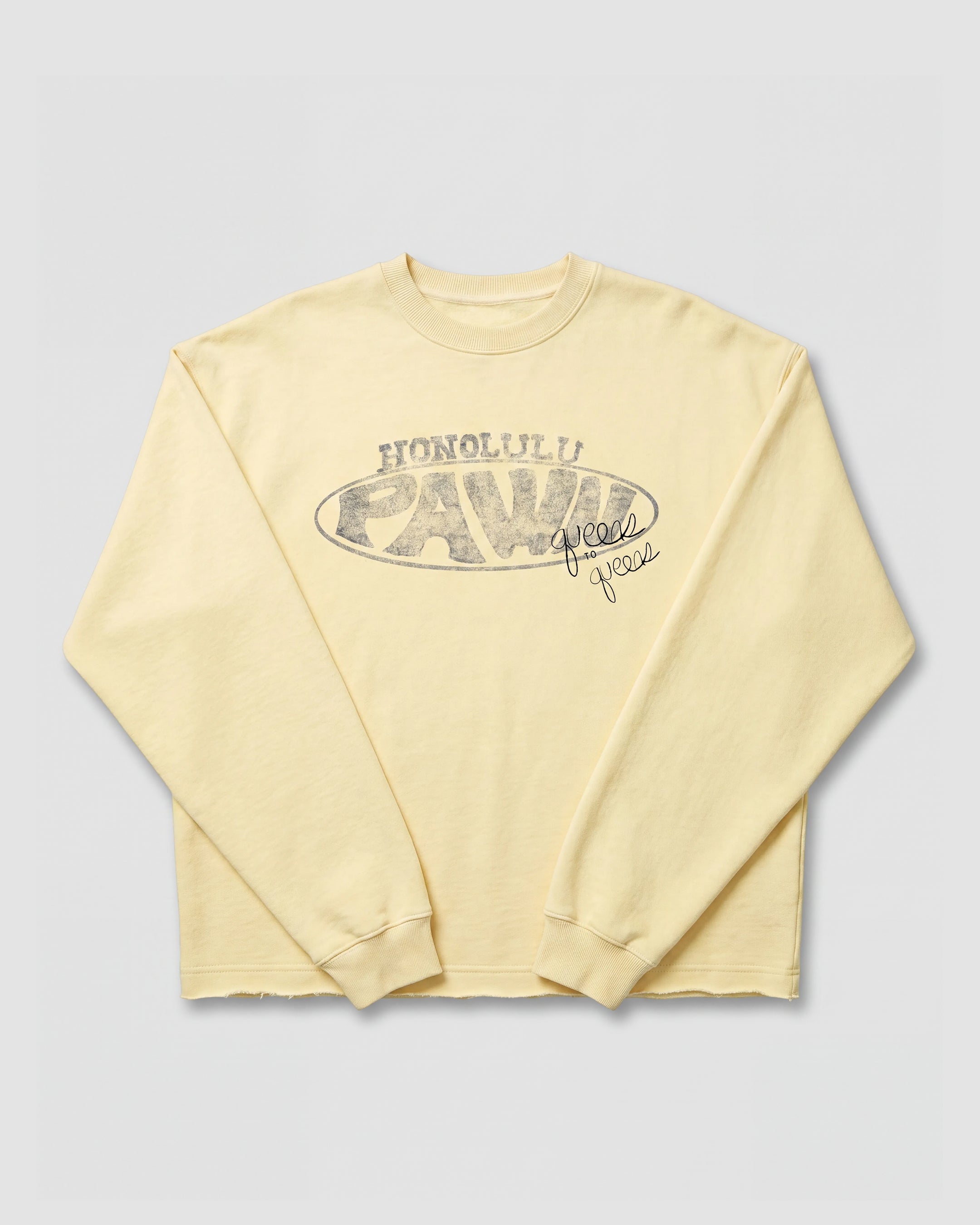 Boardwalk Crewneck In Pastel Yellow