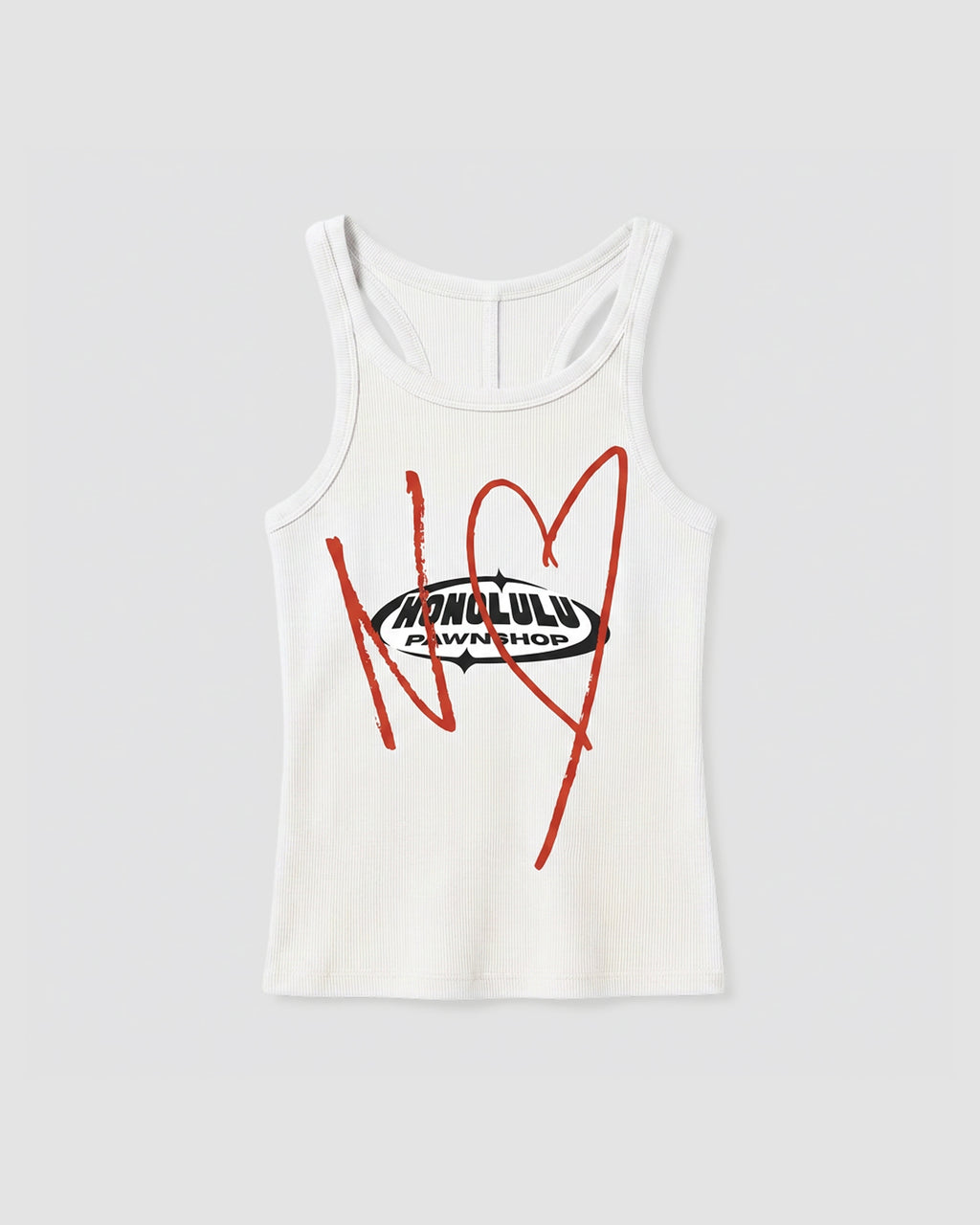 NY Heart Tank In Optic White
