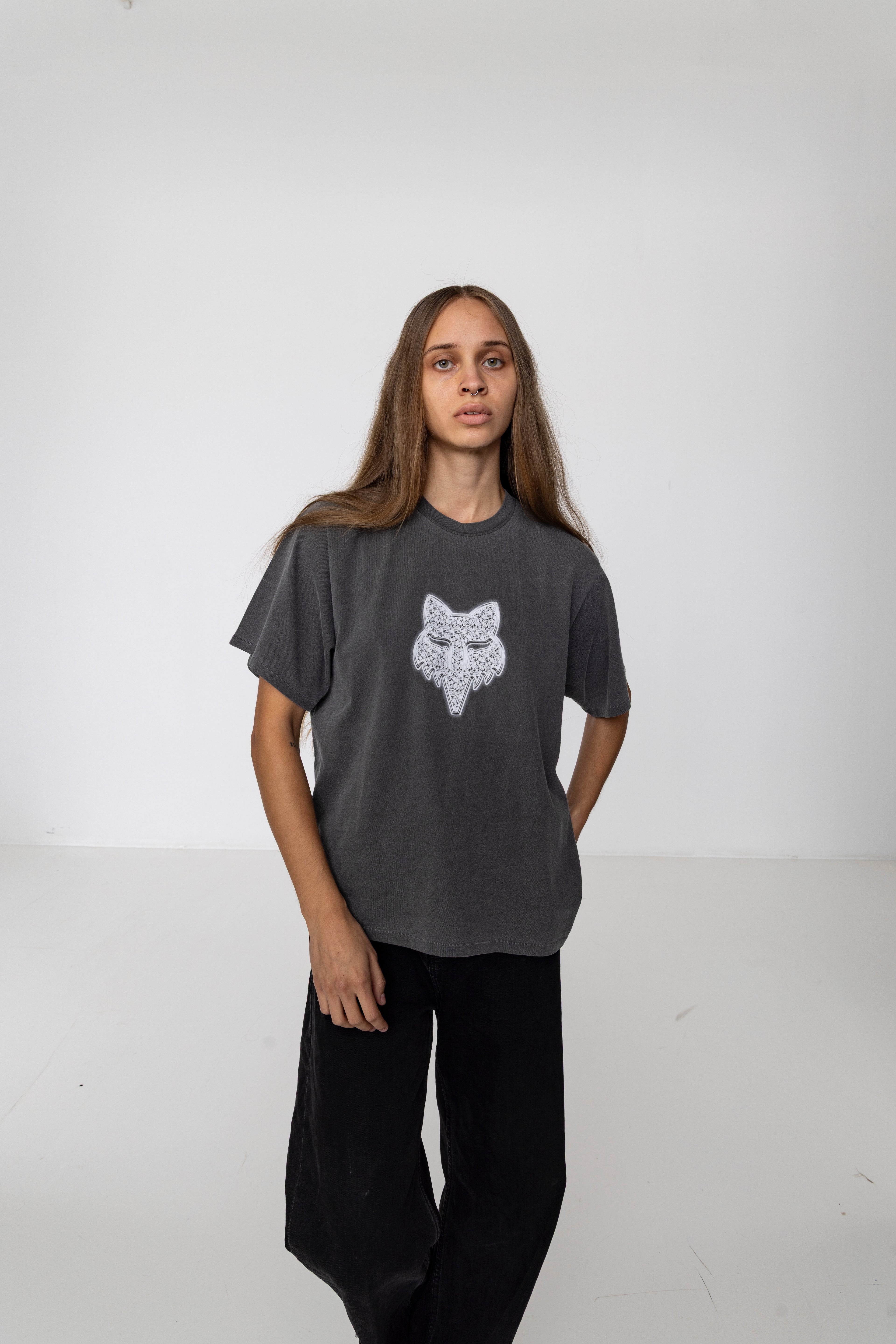 BLING BOX TEE IN BLACK