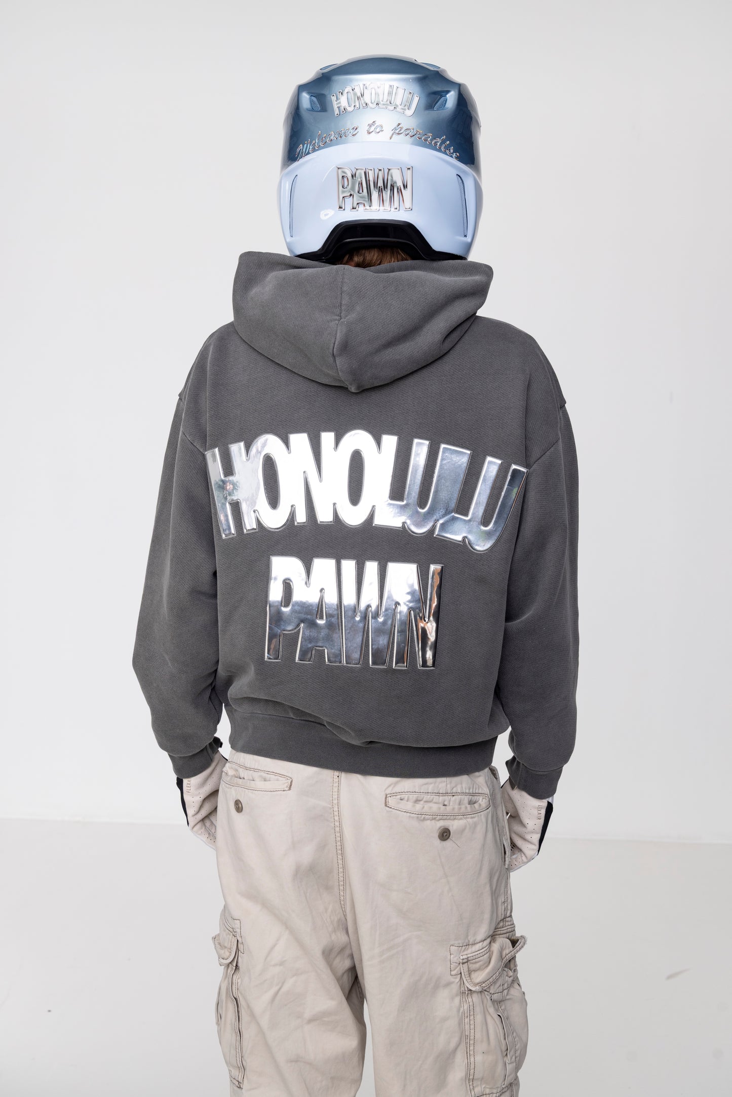 CHROME BOX HOODIE IN BLACK