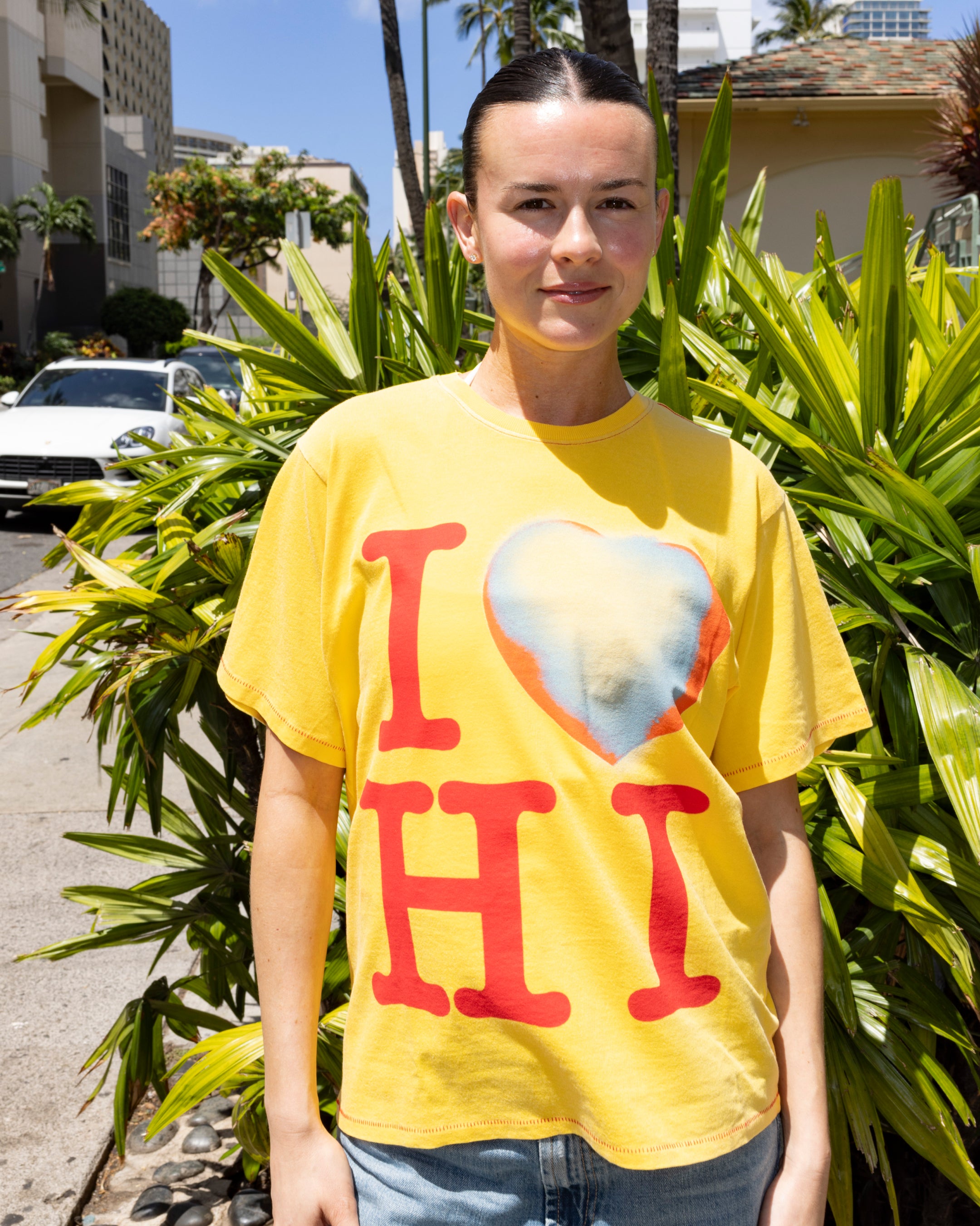I Heart Box Tee In Sunstruck