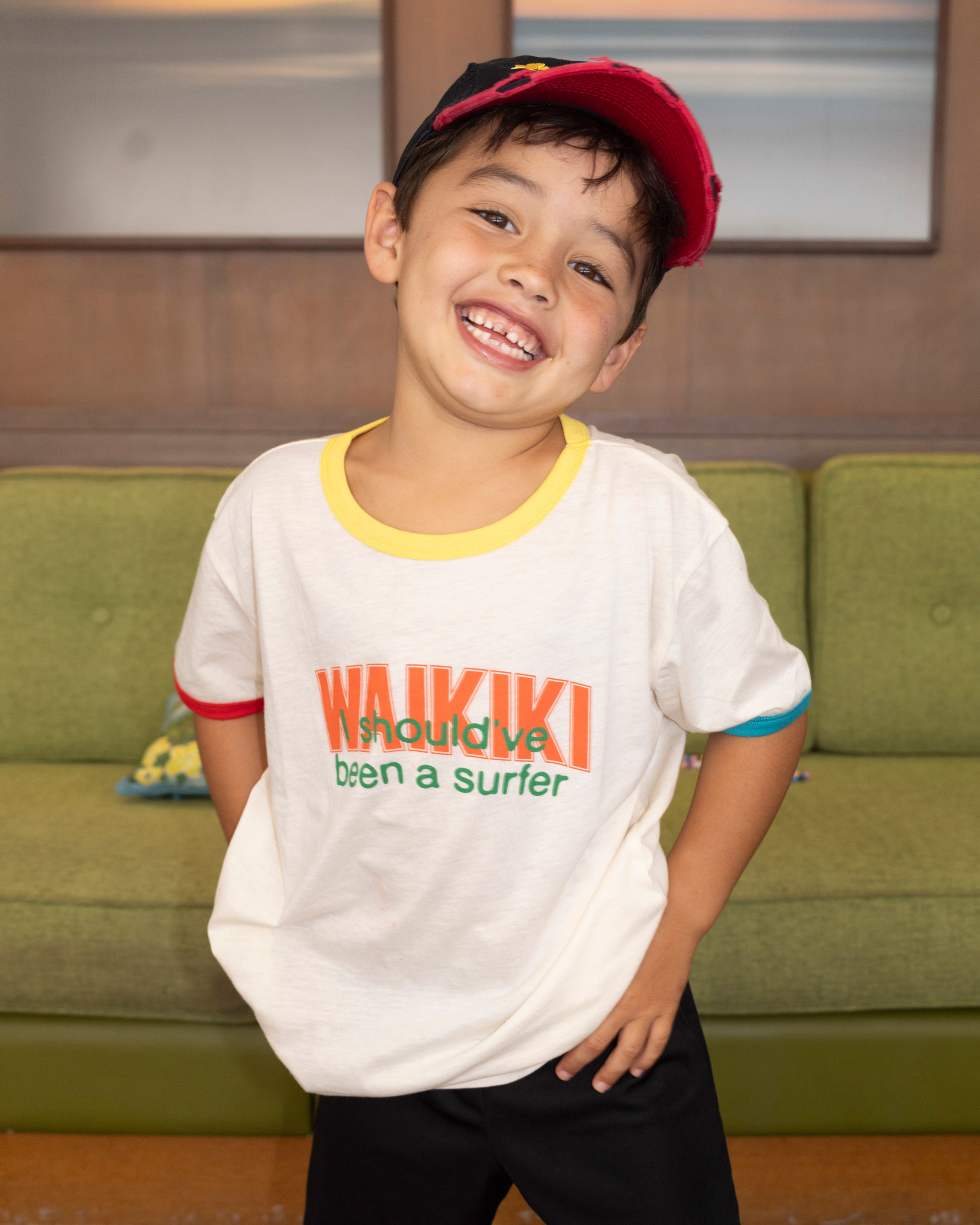 Waikiki Kids Tee In Butter Cream
