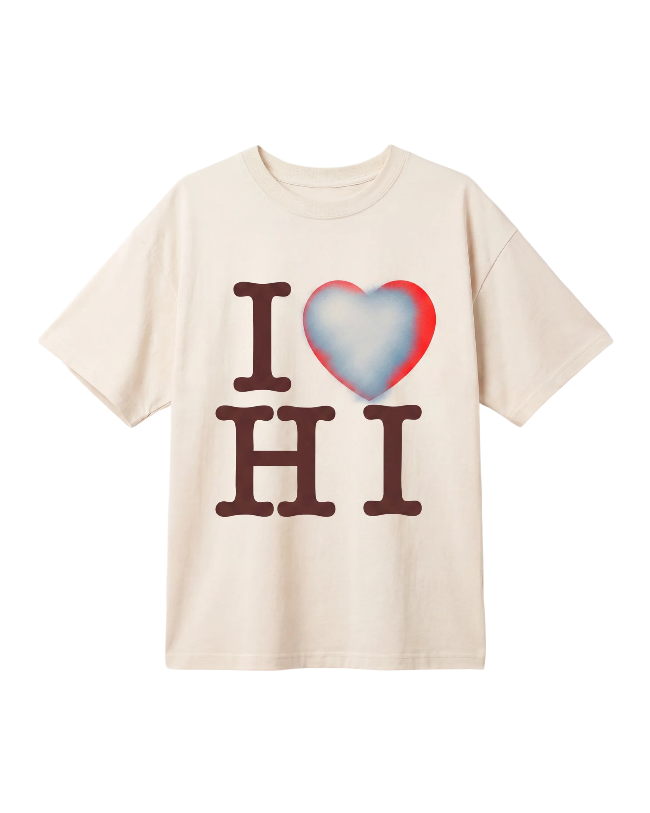 I Heart Box Tee In Coconut Milk