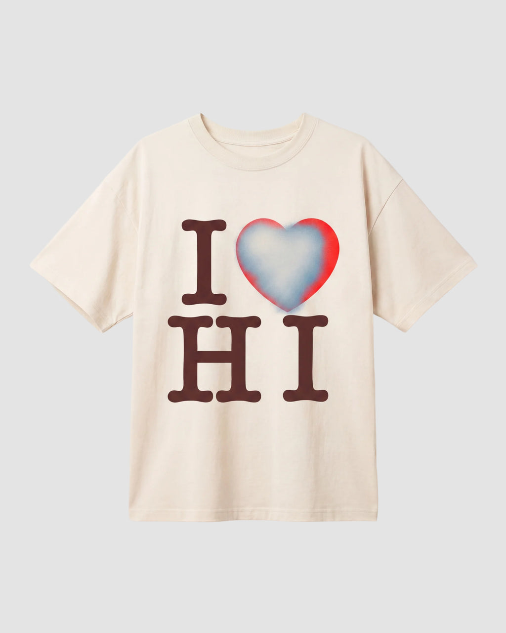 I Heart Box Tee In Coconut Milk