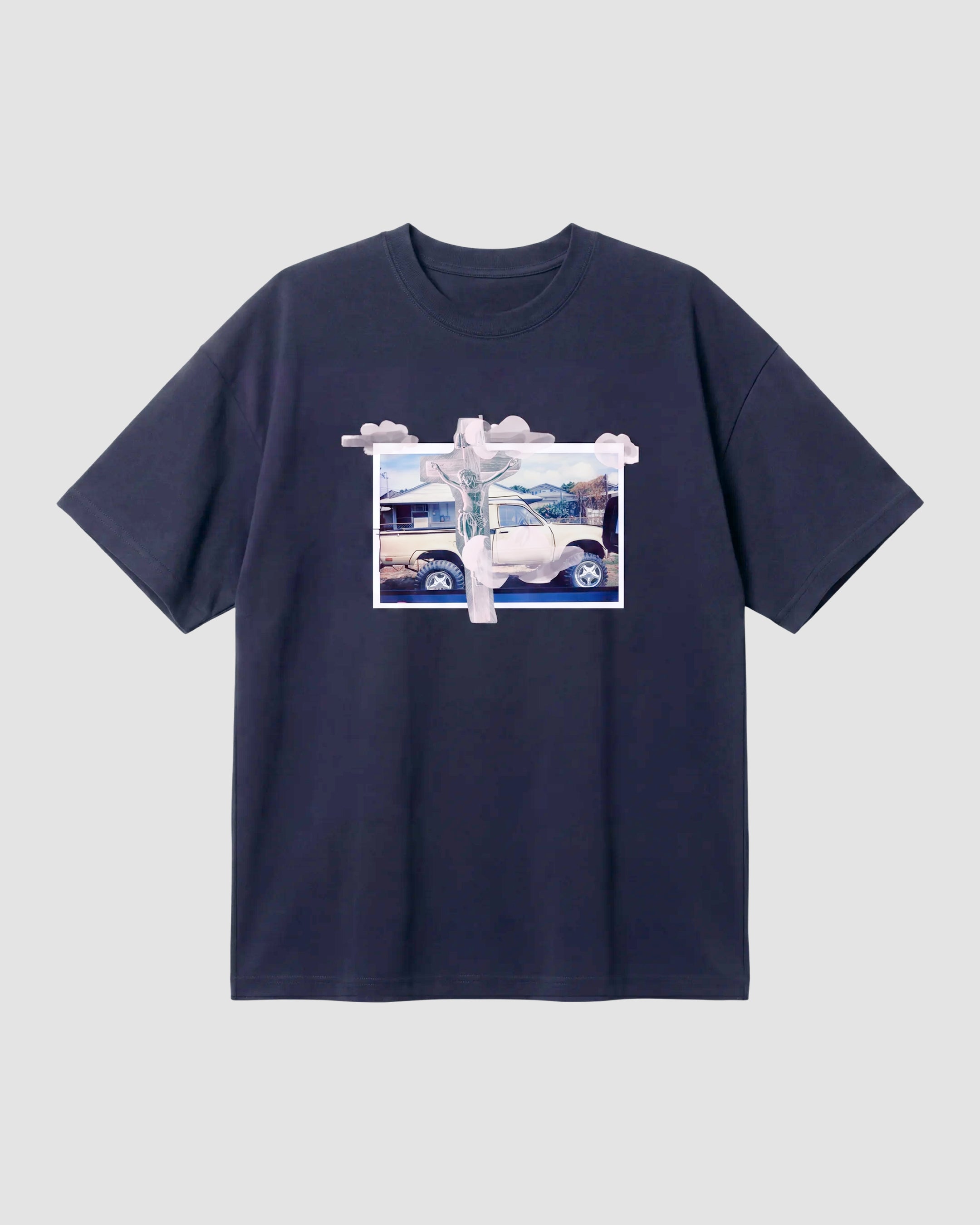 Thy Kingdom Come Box Tee In Faded Black