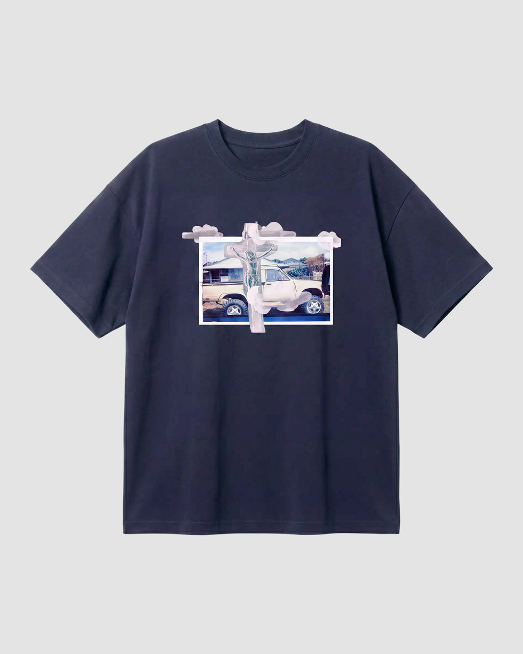Thy Kingdom Come Box Tee In Faded Black